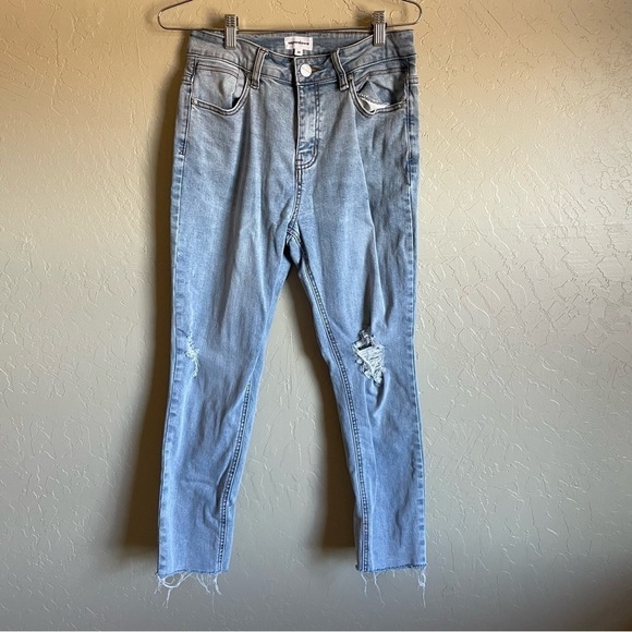 Revolve Superdown High Rise Distressed Ankle Fray Jeans - Picture 2 of 7